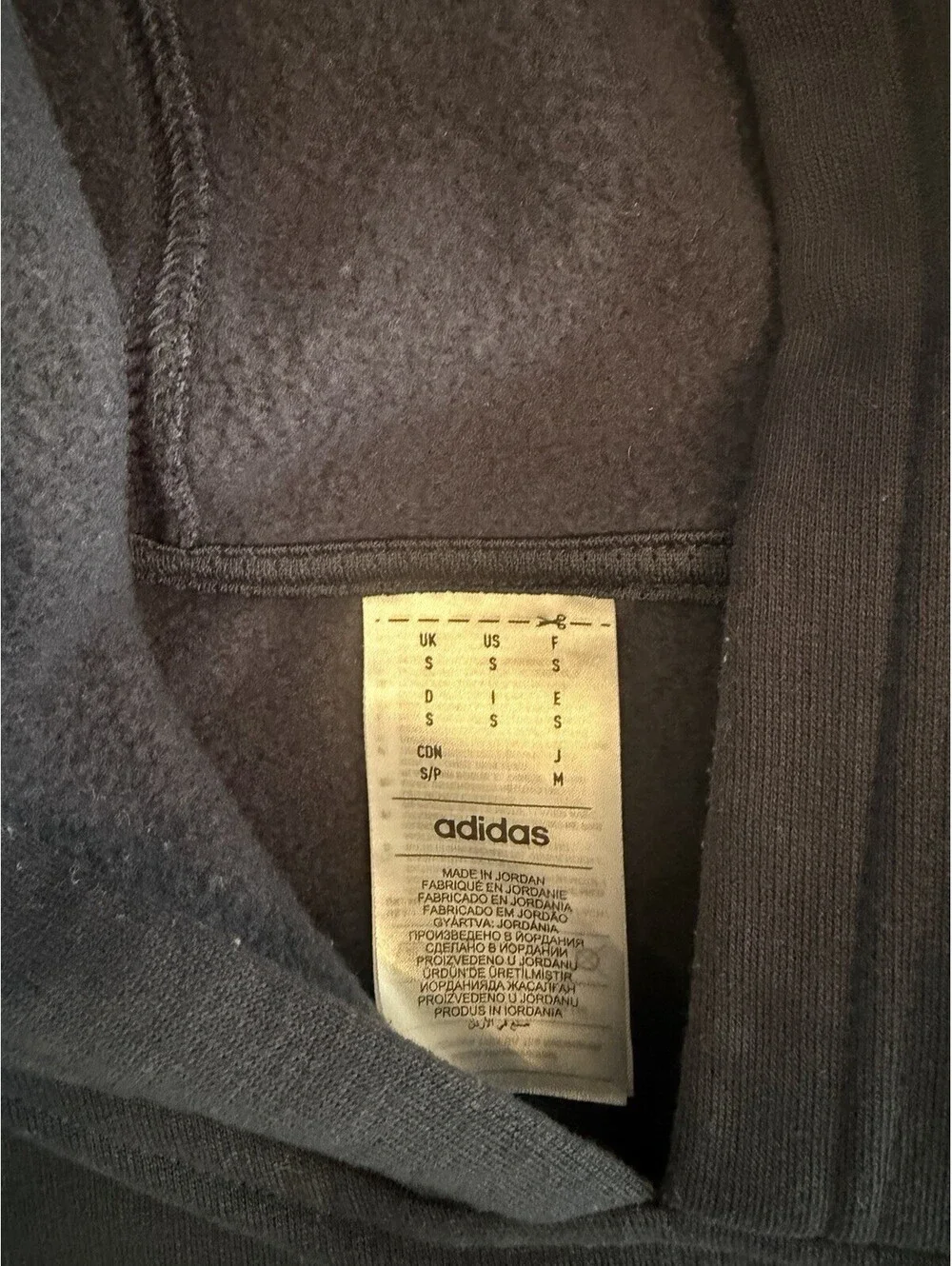 Adidas Navy Blue Tech Fleece Hoodie - Men’s Small - Zip Chest Pocket